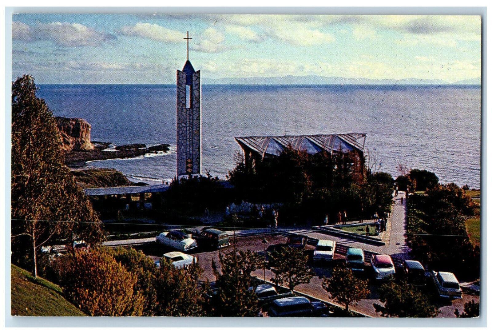 1962 Wayfarers Chapel, Portugese Bend California CA Vintage Postcard