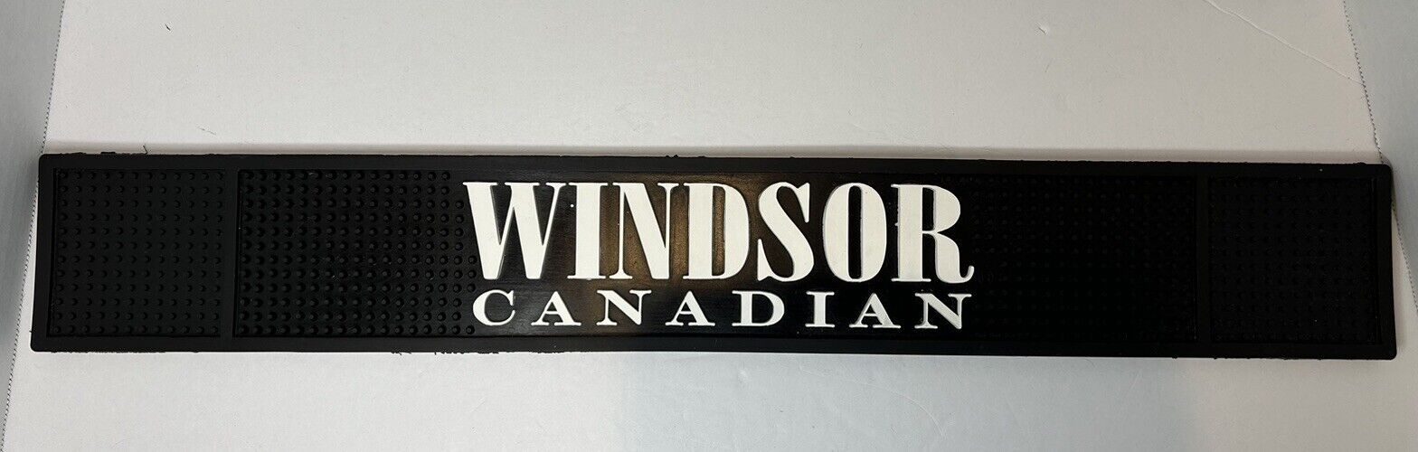 Windsor Canadian Whiskey Rubber Bar Spill Mat Tap Drain Runner Mancave 23”