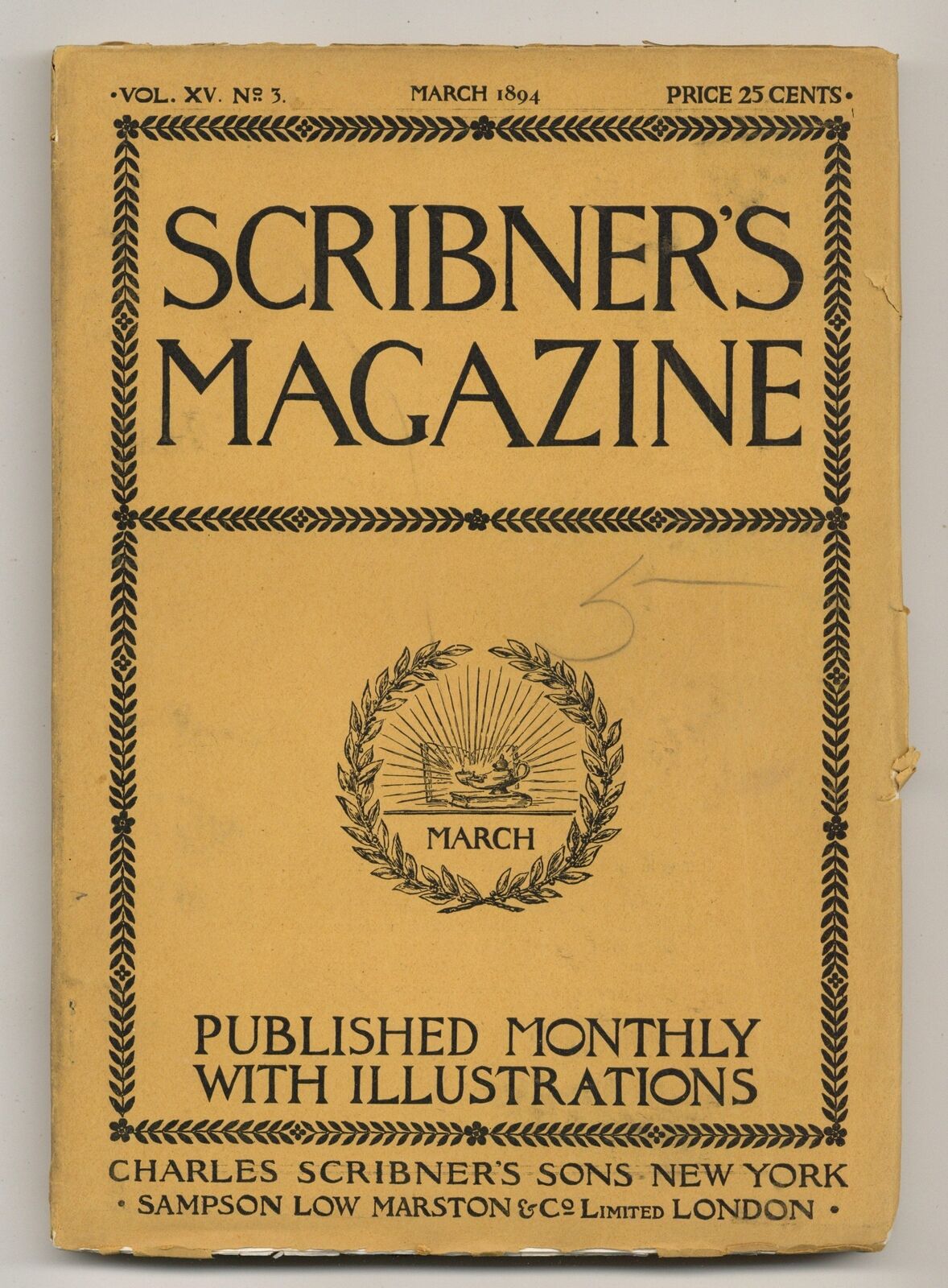 Scribner's Magazine Mar 1894 Vol. 15 #3 GD/VG 3.0