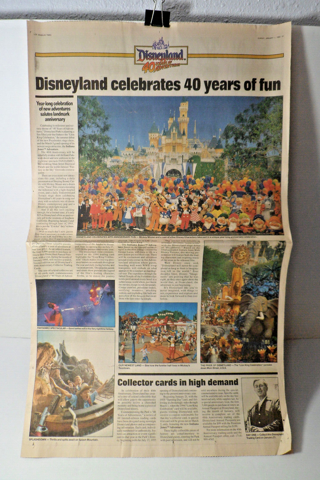 1995 Disneyland Celebrates 40 Years of Fun 4-Pg 13.5