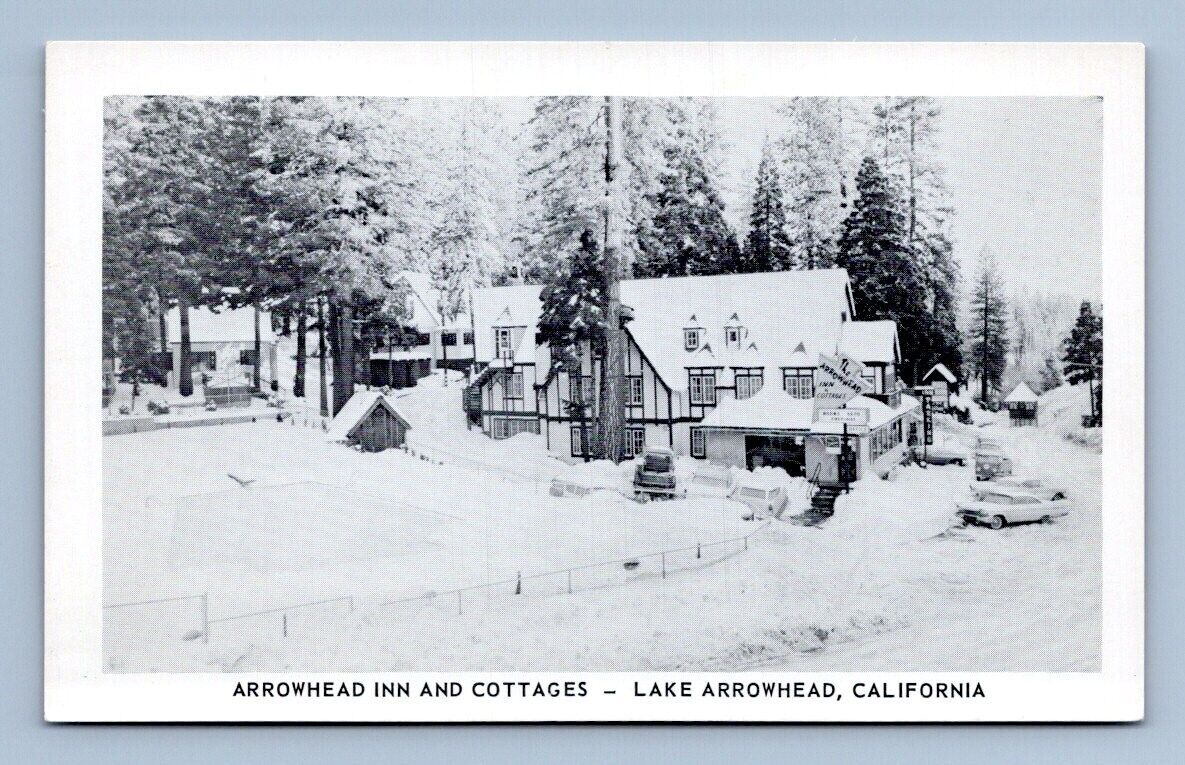 1950\'S. LAKE ARROWHEAD, CALIF. ARROWHEAD INN & COTTAGES. POSTCARD SS29