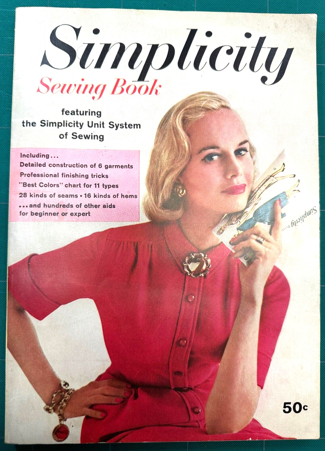 1958 Simplicity Sewing Book Simplicity Unit System of Sewing Manual Tailoring PB