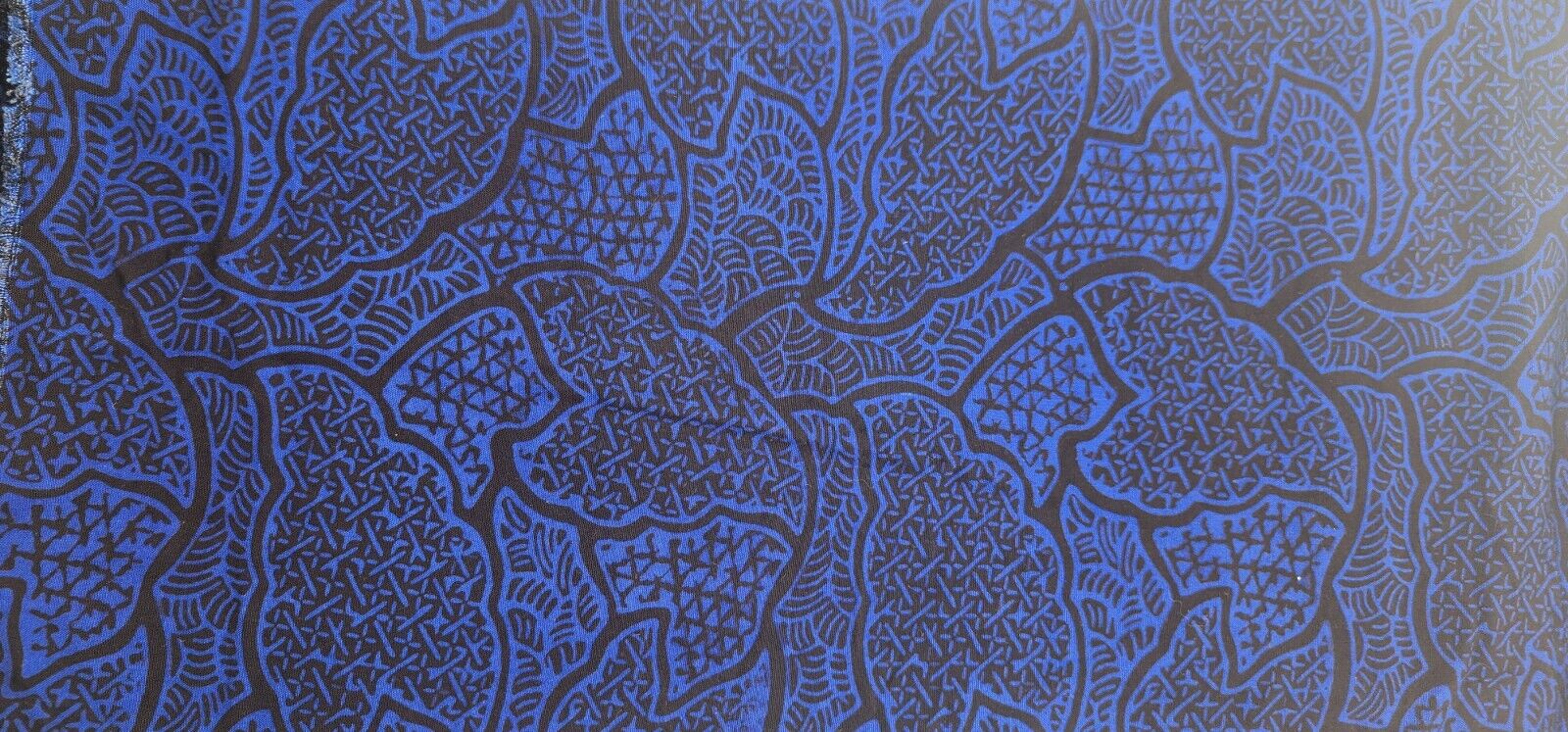 Vintage Fabric * Deep blue abstract * 100% cotton -  36