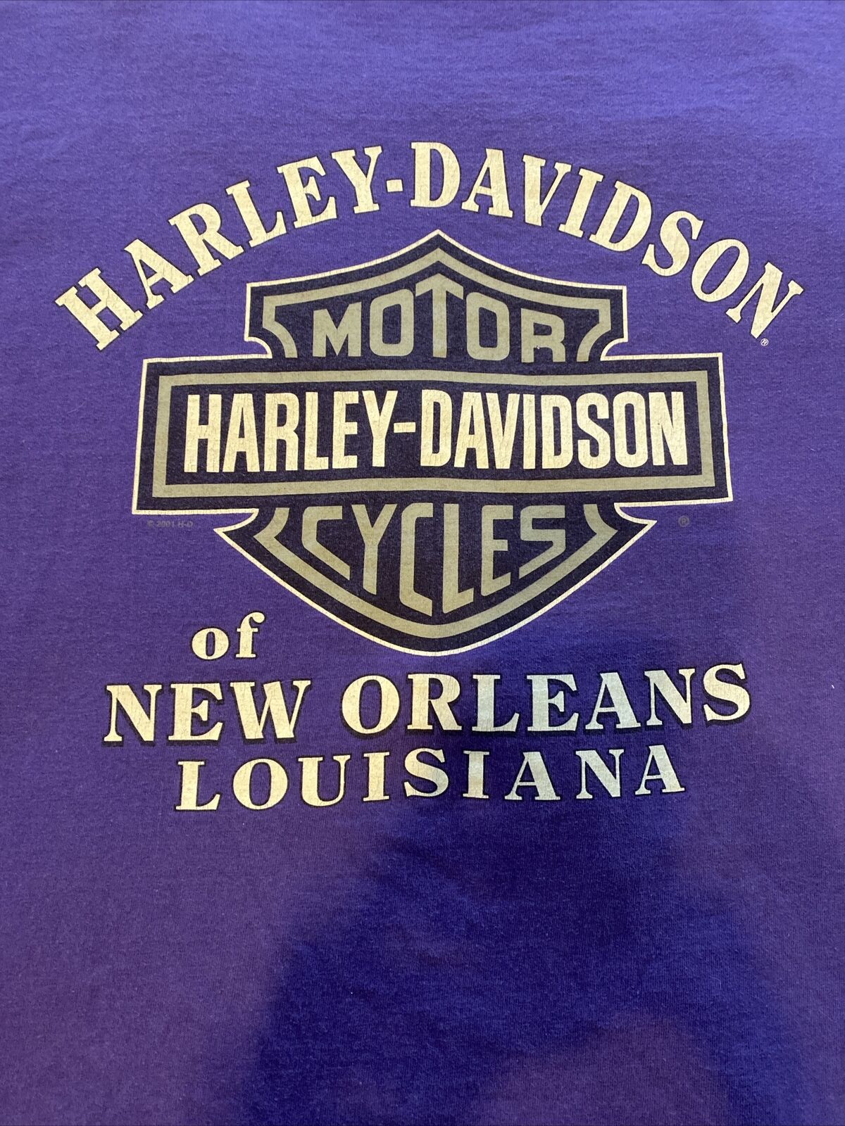 Vtg Harley Davidson Shirt Men\'s Sz 2XL 2002 New Orleans Mardi Gras Double Sided