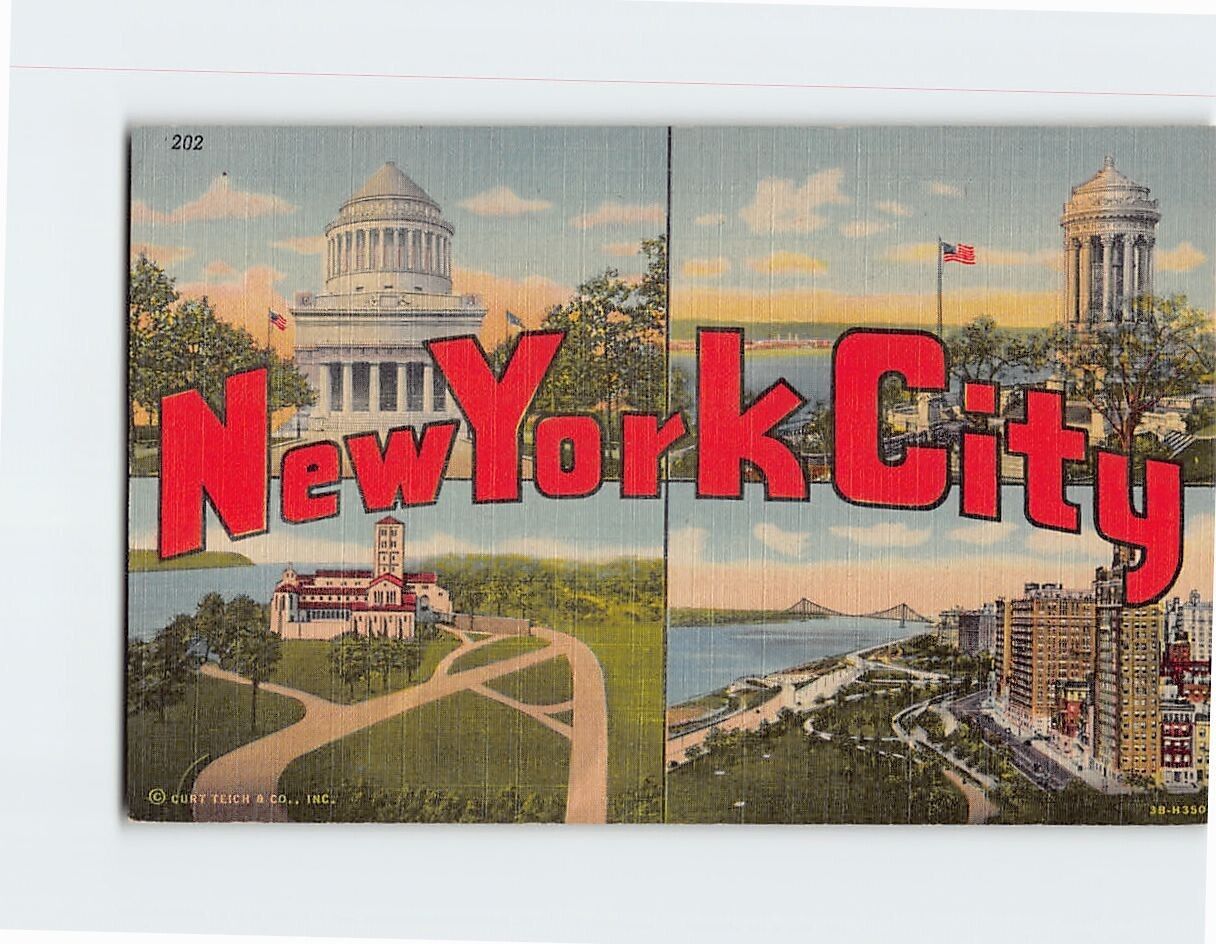 Postcard Famous Landmarks NY USA