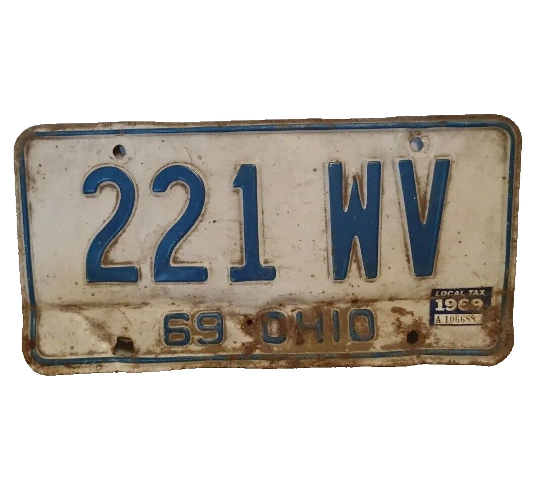 1969 Ohio License Plate Tag \