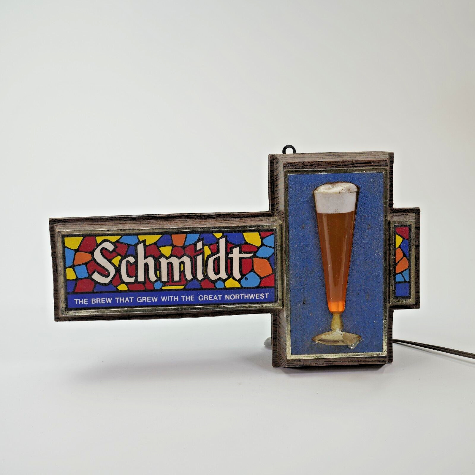 Schmidt Beer Lighted Bubbler Sign Pilsner 1960\'S Rare Mancave Brewing Light