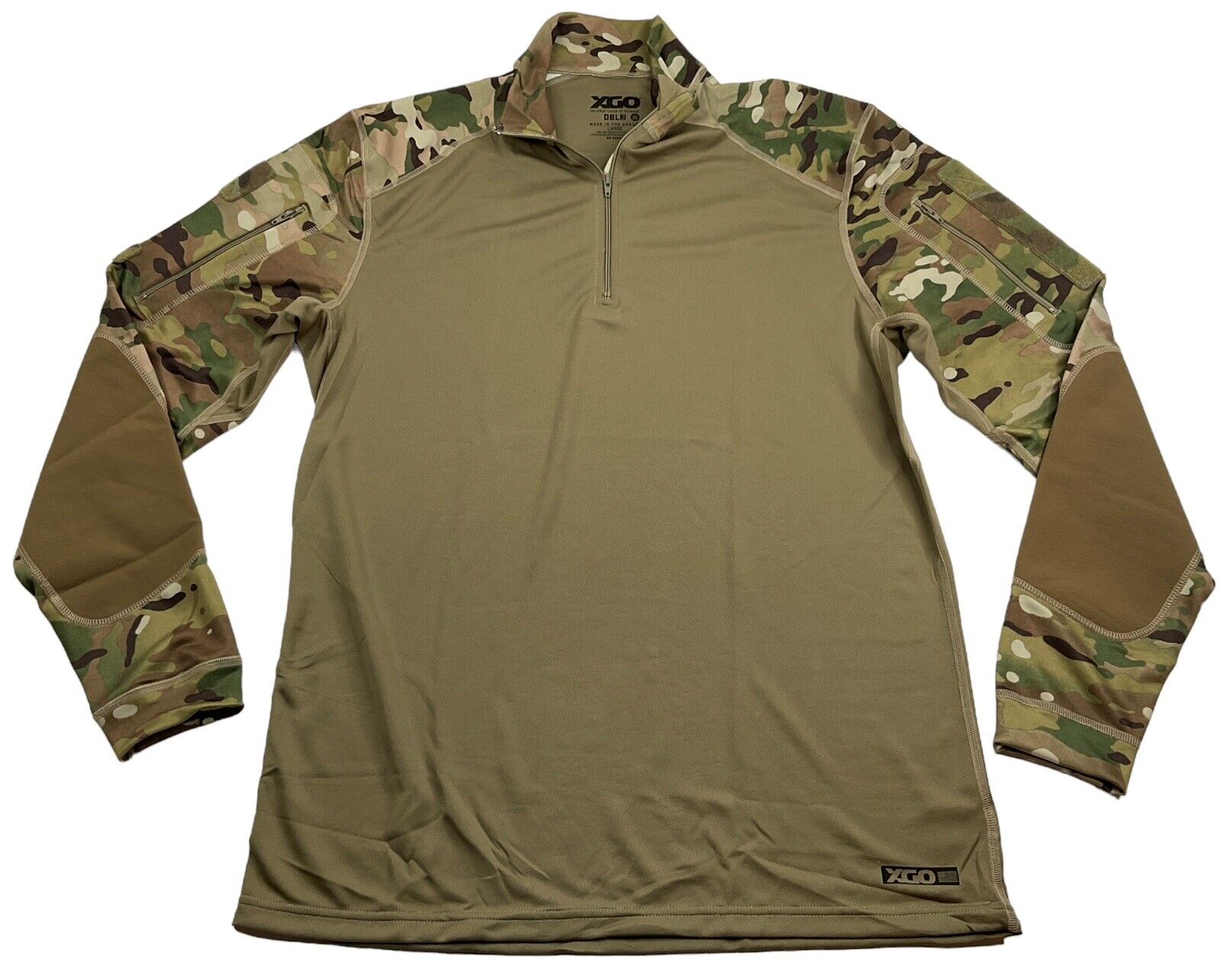 XGO DBL3 Large Multicam OCP 1/4 Zip L/S Combat Base Layer Hunting Paint Ball #1