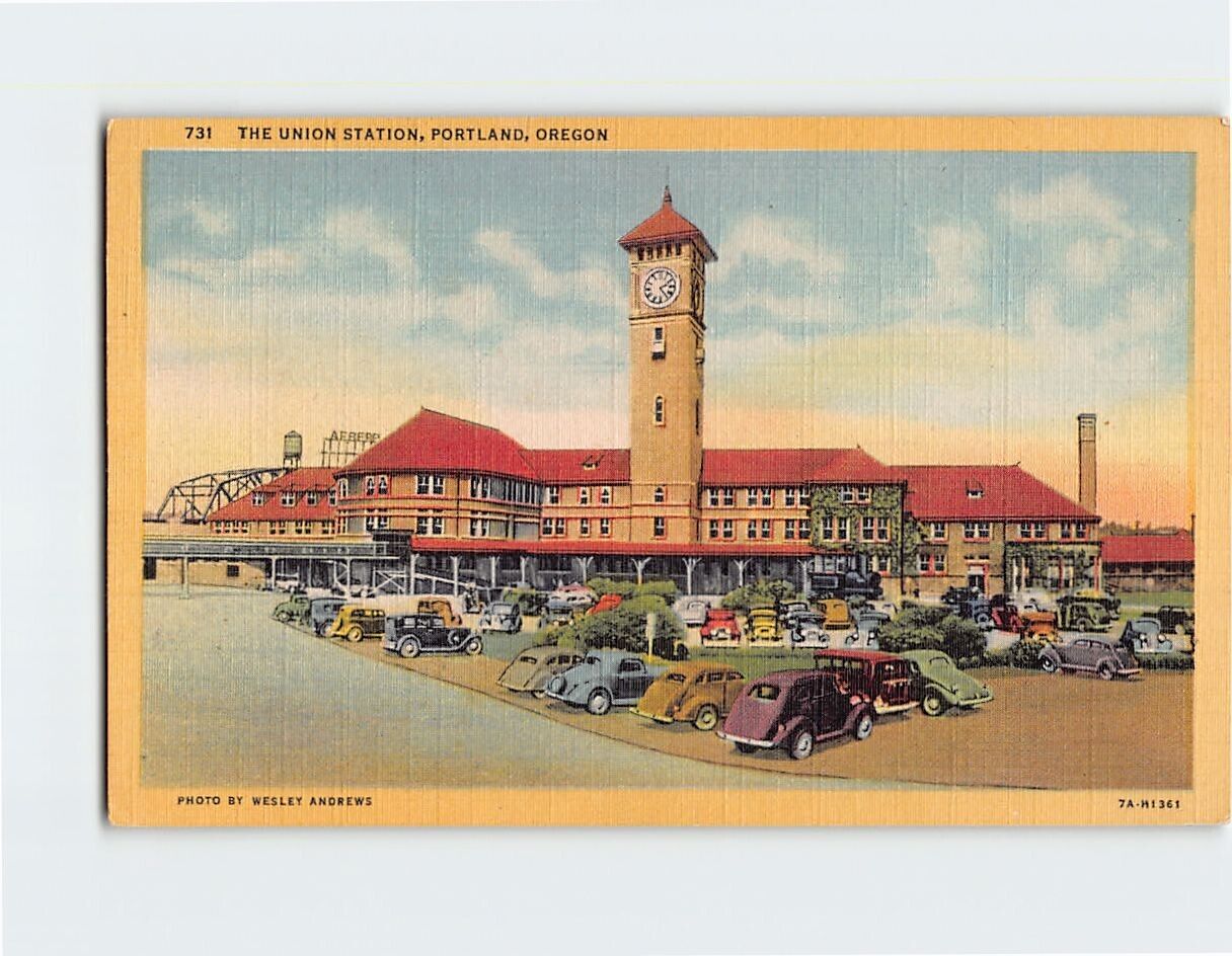 Postcard Union Station Portland Oregon USA