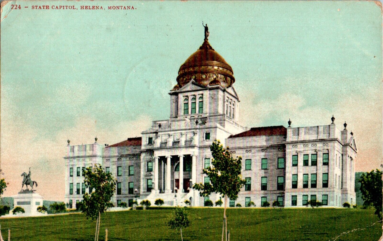 State Capitol, Helena, Montana MT 1908 Postcard