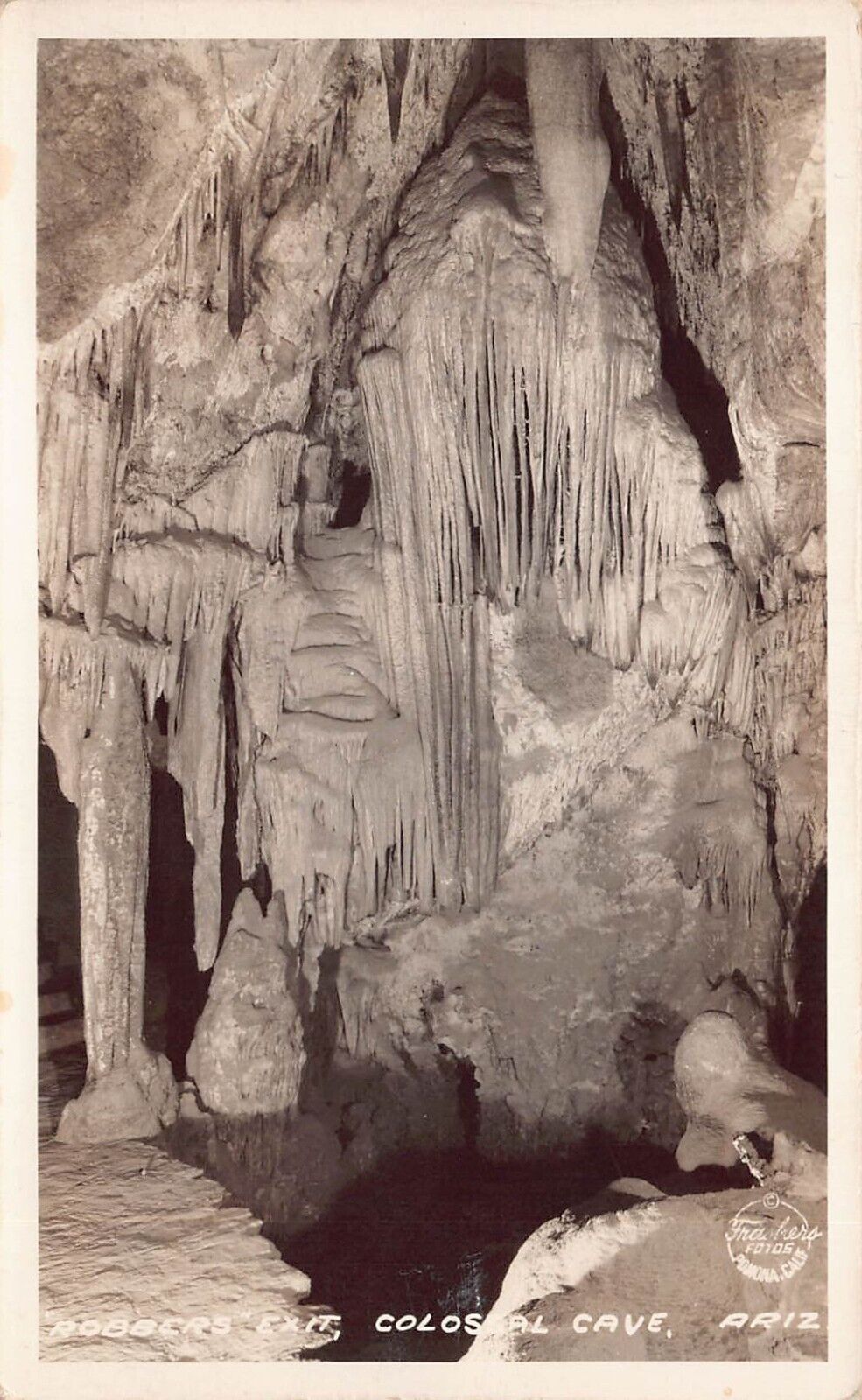 RPPC Colossal Cave Vail AZ Arizona Old Spanish Trail Photo Vtg Postcard C33