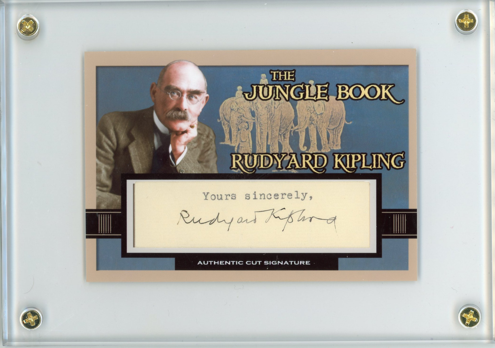 Rudyard Kipling  ~ Signed Autographed The Jungle Book Trading Card ~ JSA LOA