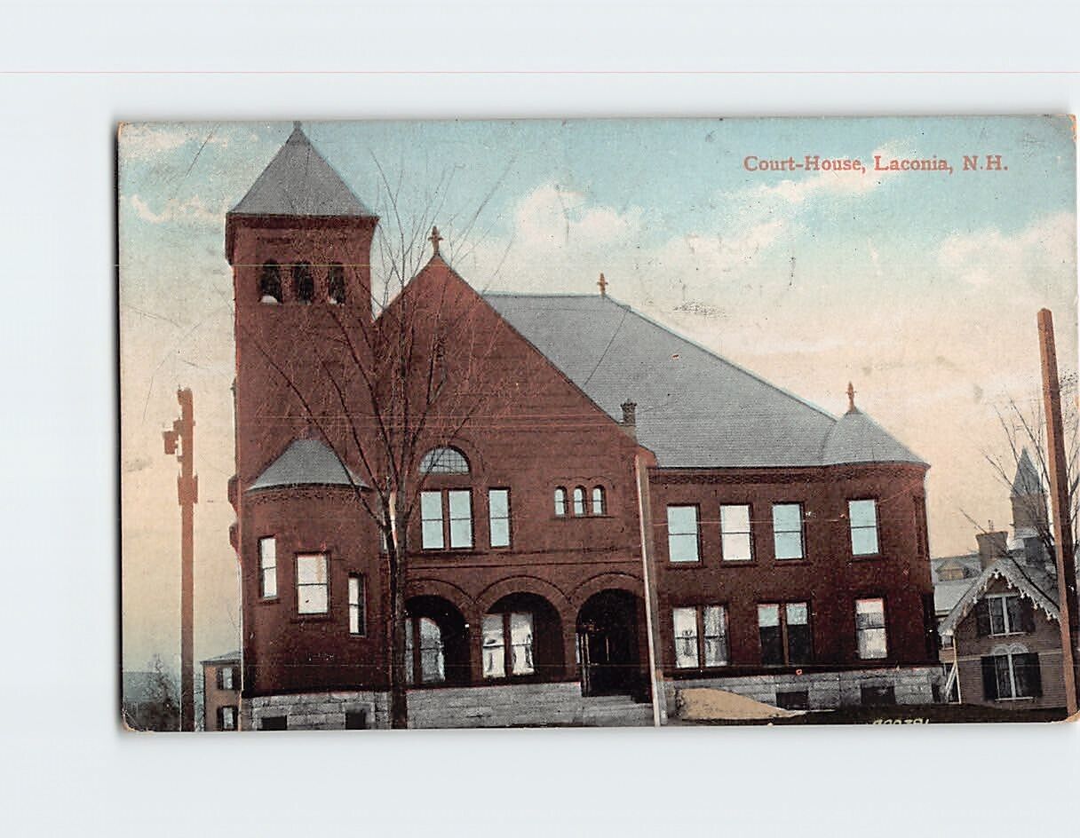 Postcard Court House Laconia New Hampshire USA
