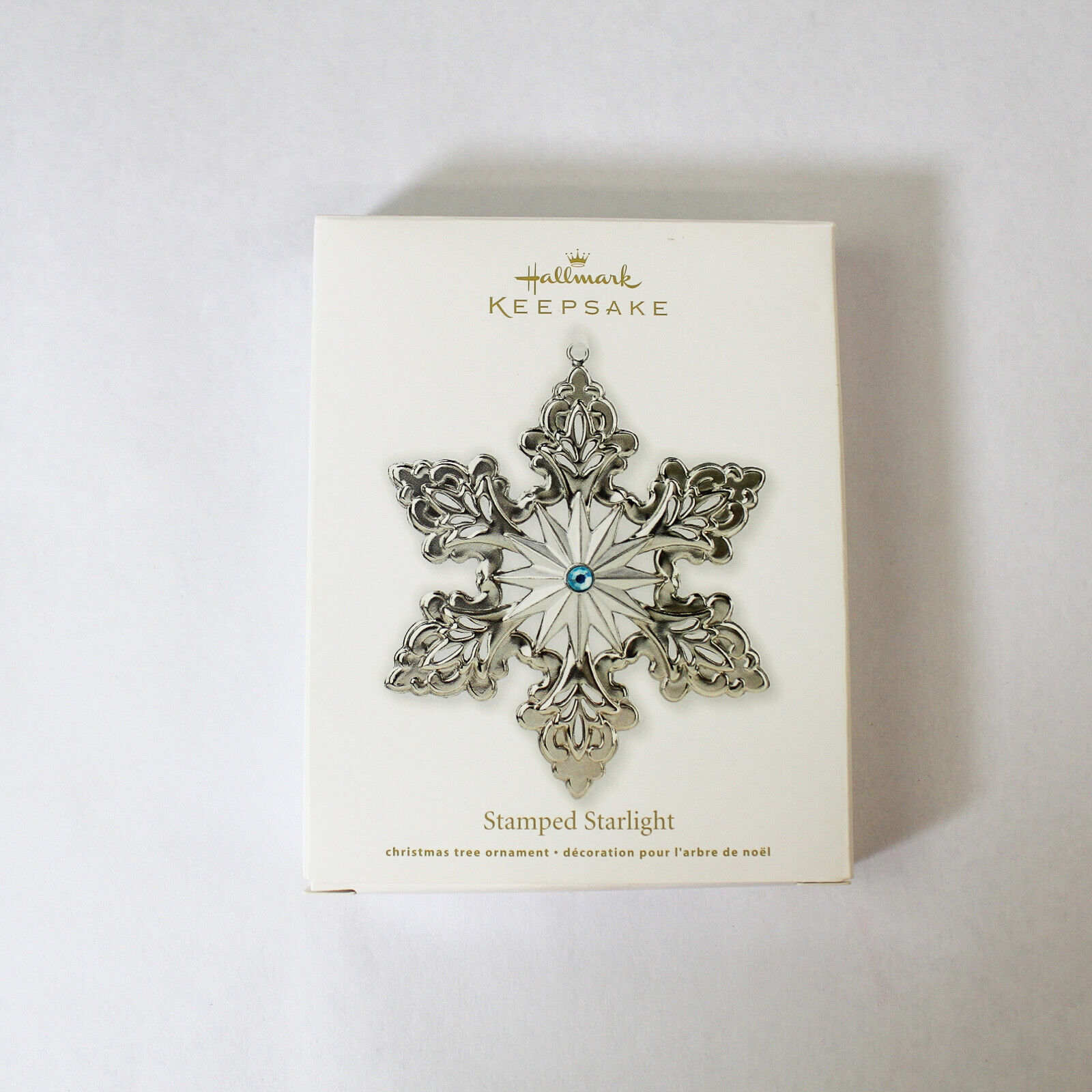 Hallmark Keepsake Snowflake Ornament 2012 Stamped Starlight Enamel Metal