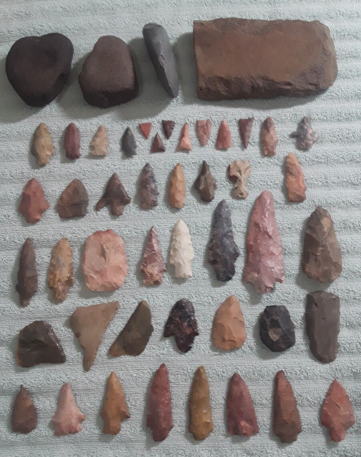 Large Native American Arrowhead Collection Ancient Authentic Pre 1600 Lot Points