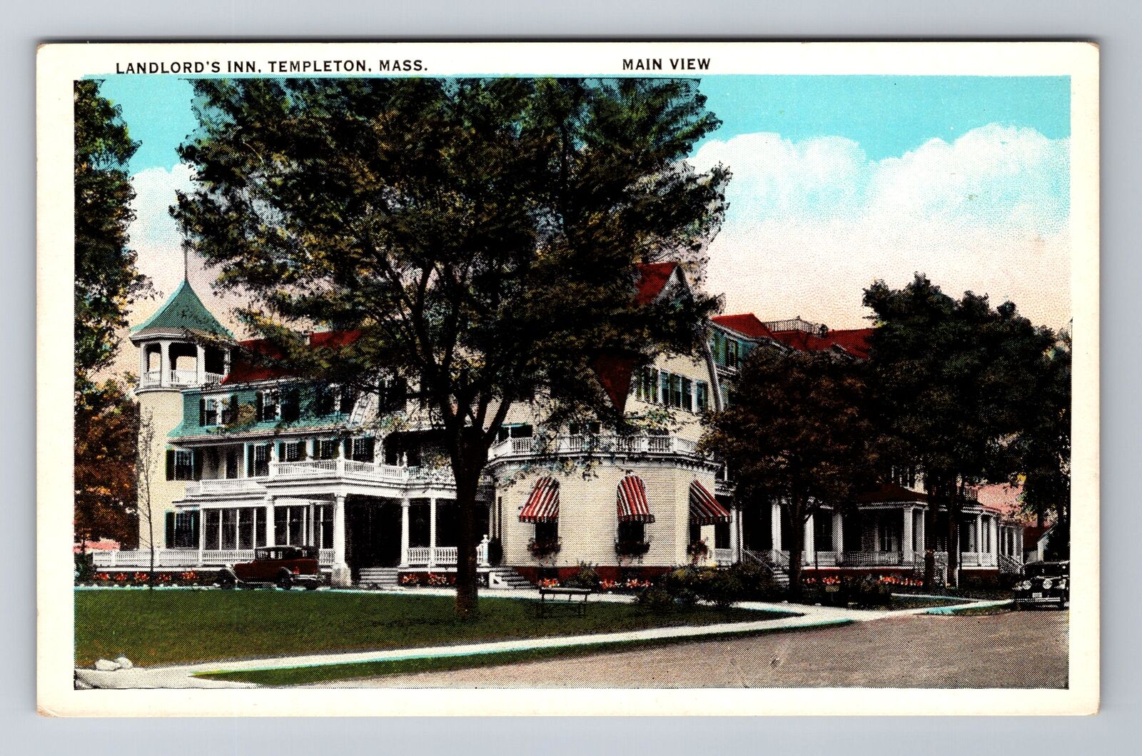 Templeton MA-Massachusetts, Landlord's Inn, Advertising, Vintage Postcard