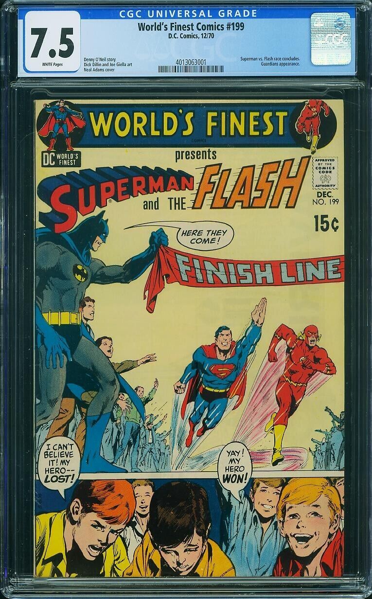 World\'s Finest#199 CGC 7.5 Third Superman and Flash Race Concludes