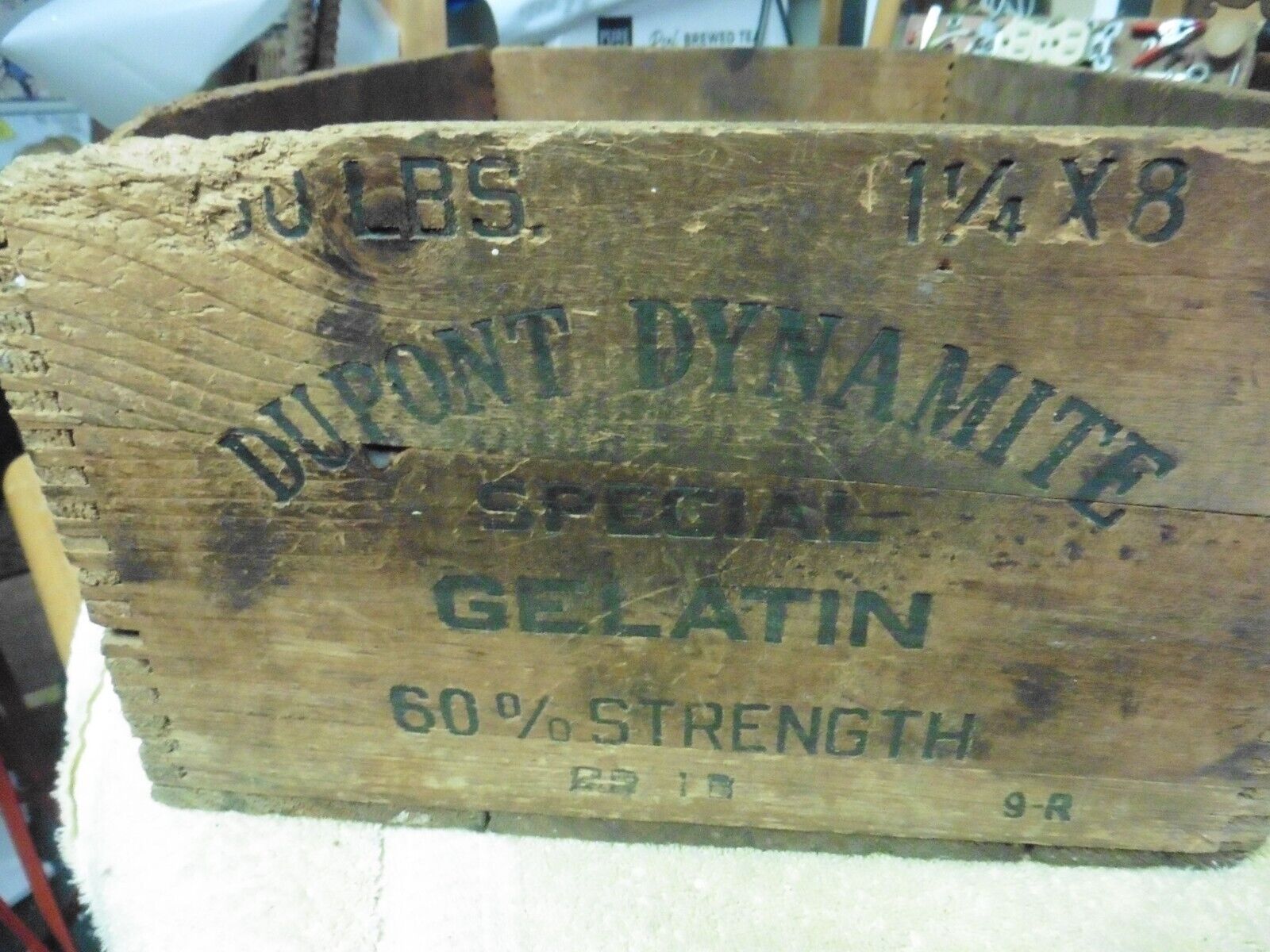 Vintage Dupont EMPTY Wood Box High Explosives Dangerous ICC-14