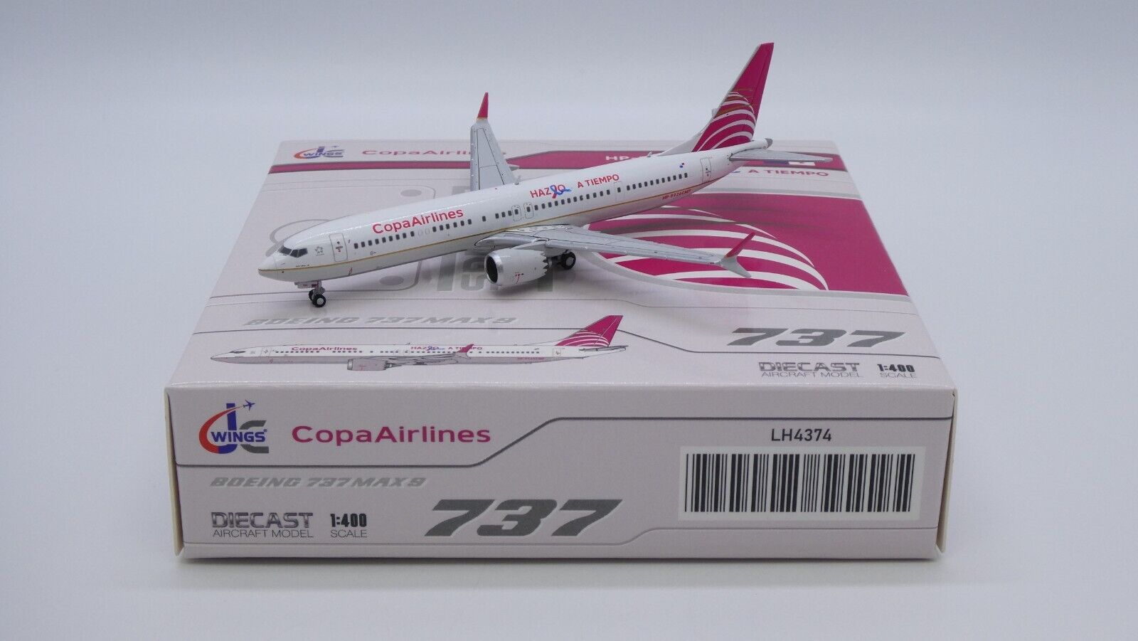 Copa Airline B737 MAX 9 Reg: HP-9926CMP JC Wings Scale 1:400 Diecast LH4374 (E)