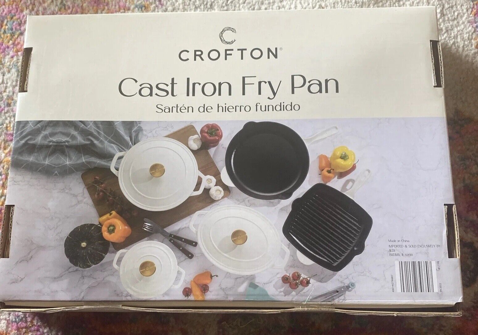 🌟 NEW CROFTON 10” CAST IRON SKILLET, Safe 500F, Induction, Electric, Gas, Oven