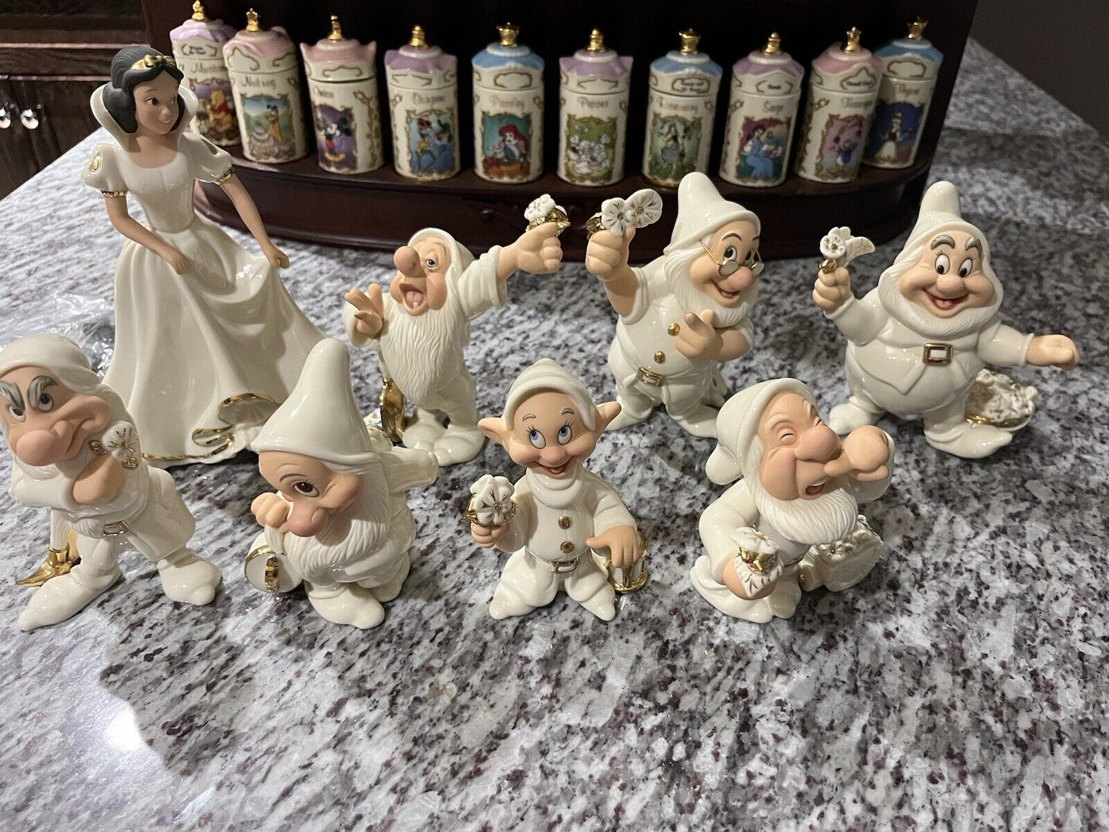 Lenox Disney Showcase Collection Snow White and the Seven Dwarfs Full Set