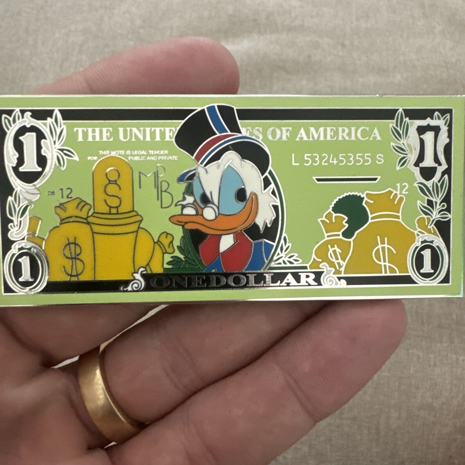 Scrooge McDuck Fantasy Pin Disney Dollars LE 100