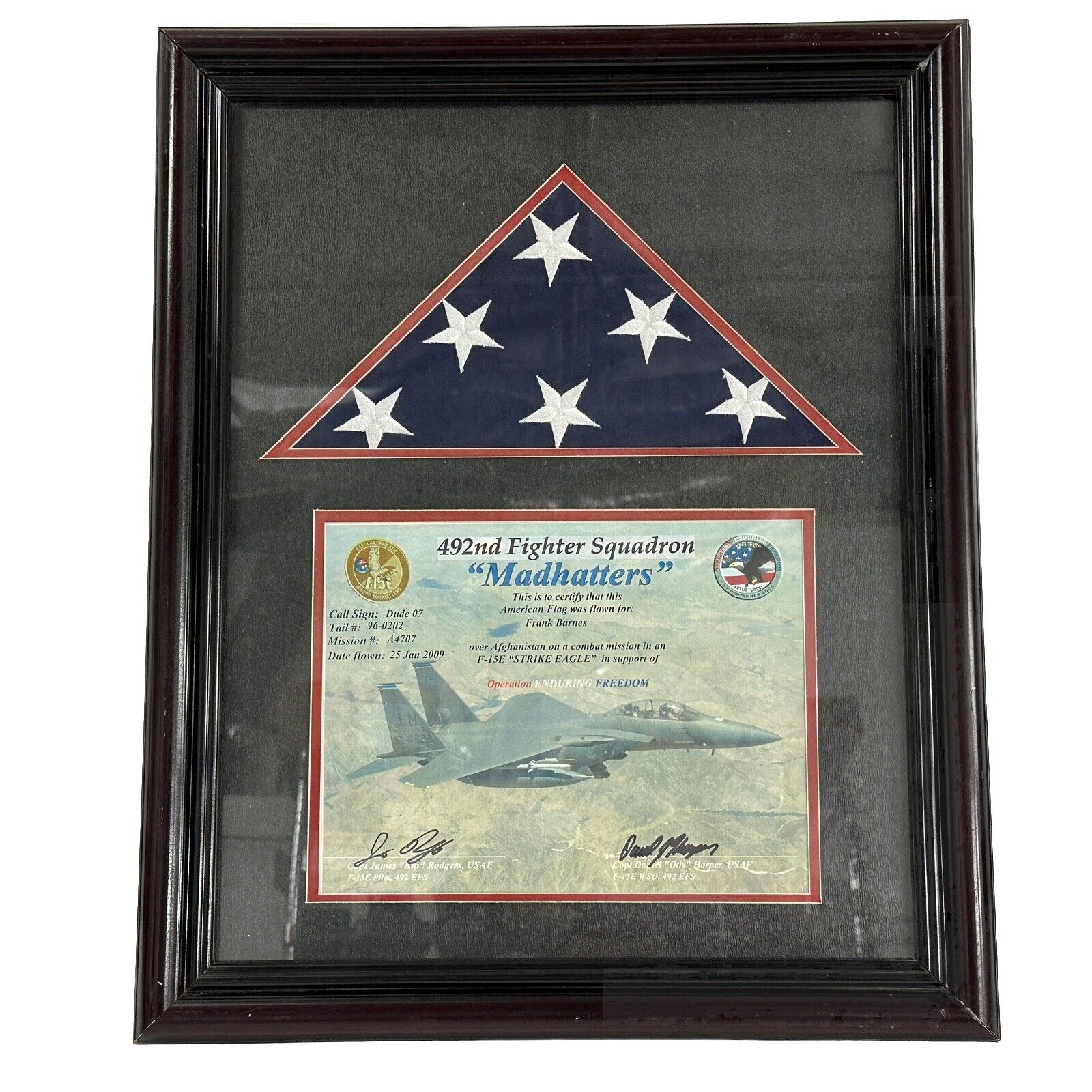 American Flag Flown Over Afghanistan In Support of Operation Enduring Freedom