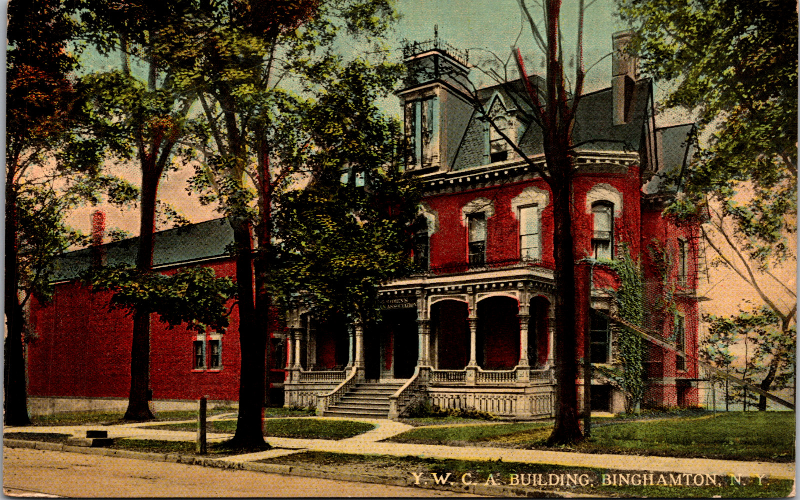 Vintage C. 1910's Y.W.C.A. Building, Mansion in Binghamton New York NY Postcard