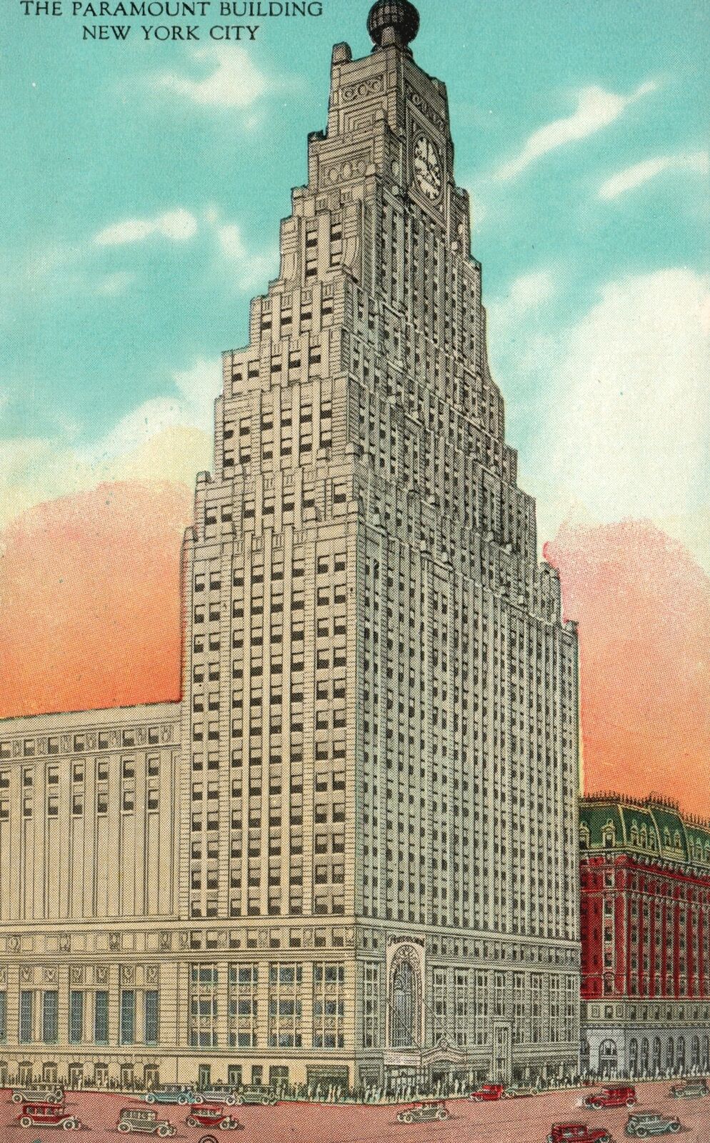Vintage Postcard The Paramount Building Theater At Times Square New York City NY