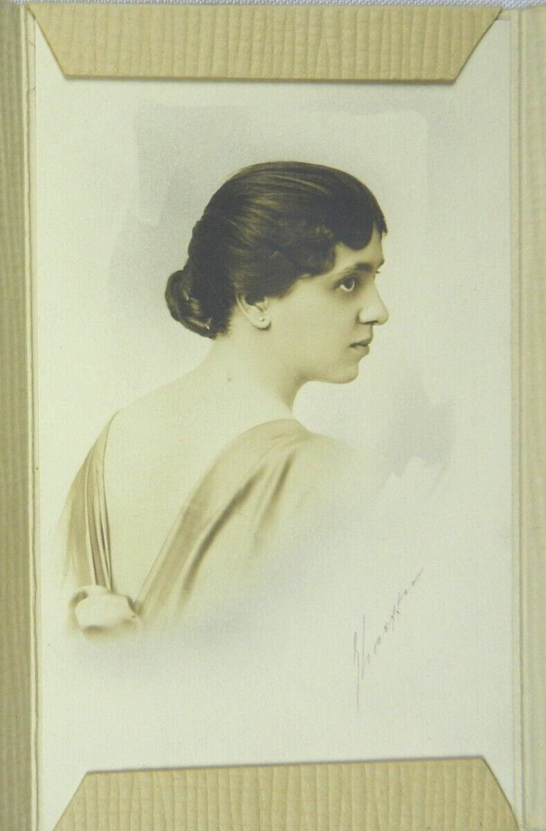 Young Woman with Open Back Dress and Bow - Altoona, PA - c.1900s Cabinet Card