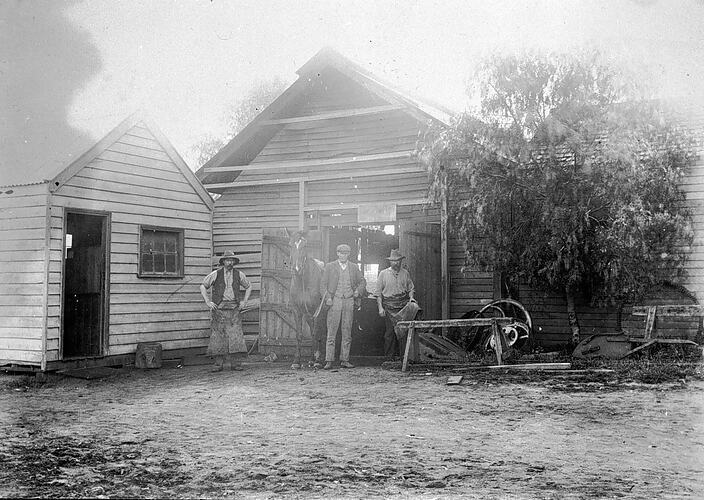 Wychitella Victoria pre 1910 - Three men standing in front of the - Old Photo
