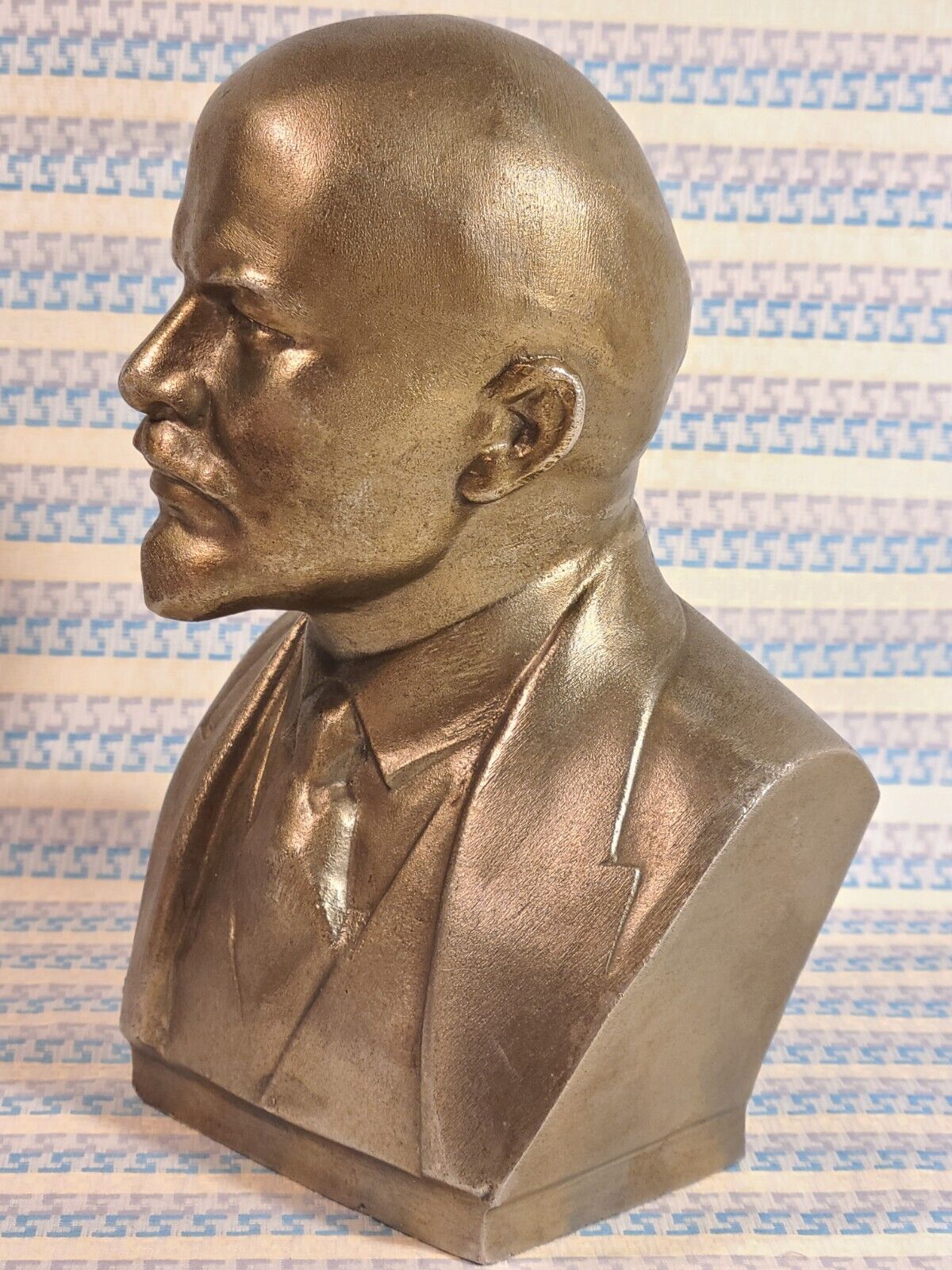 Vintage  Russian Vladimir Ilyich Ulyanov LENIN Metal Statue Bust CCCP Rossiya