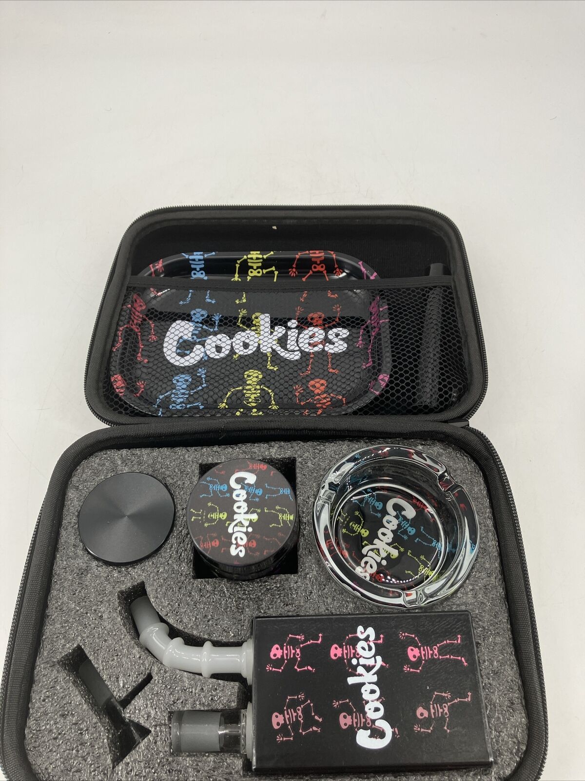COOKIES SMOKING KIT 6 Piece set Tray, grinder,scale,storage can, roller, & cones