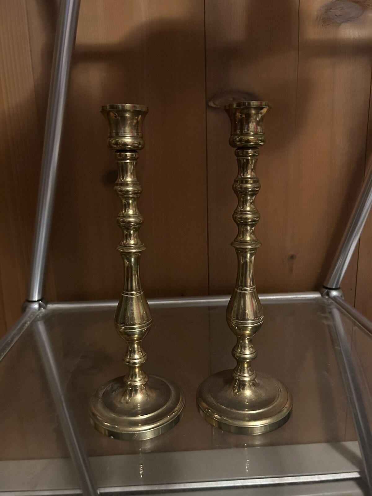 Vintage Brass Candlesticks Set Of 2