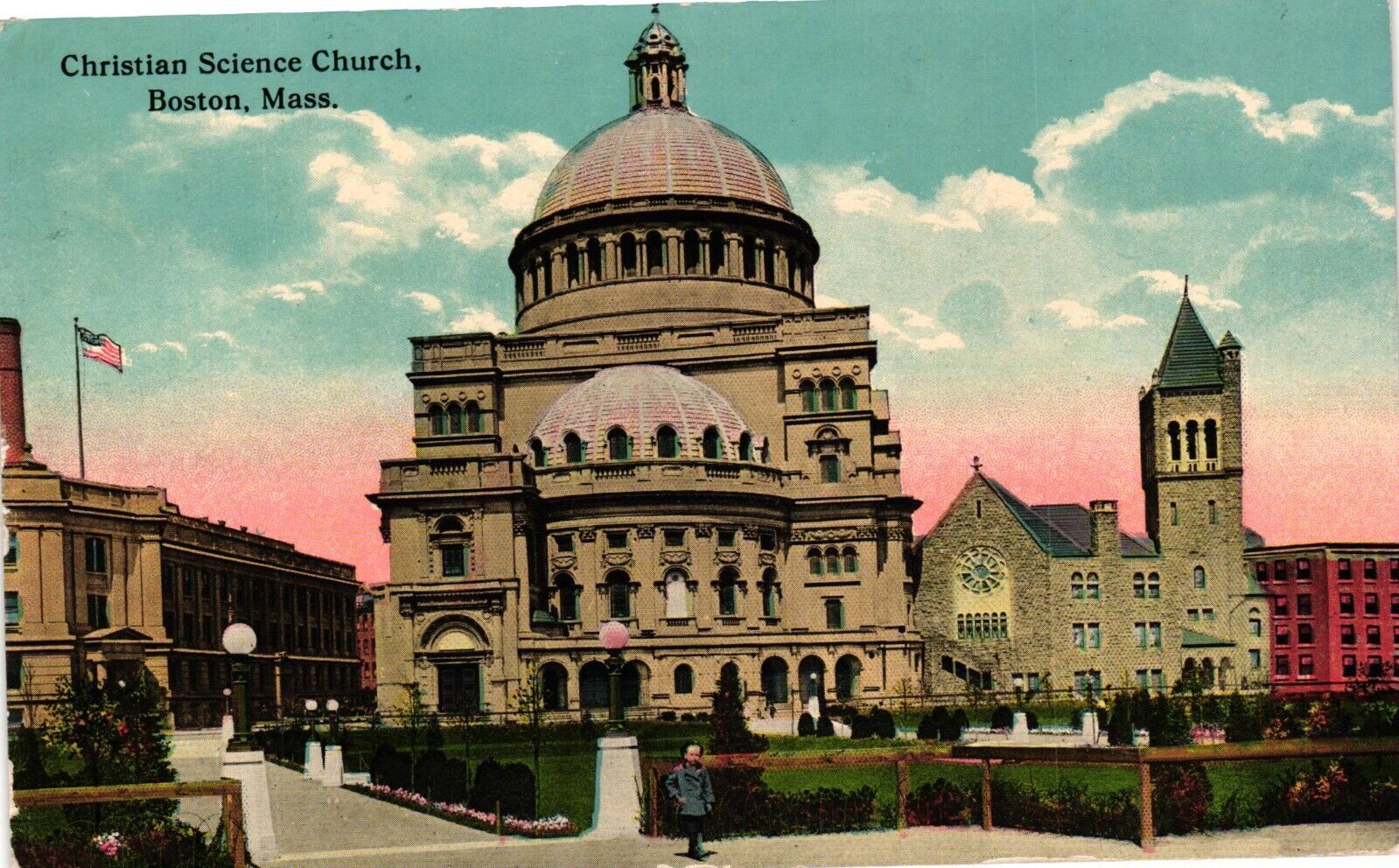 Christain Science Church Boston Massachusetts MA Posted C1915 Vintage Postcard