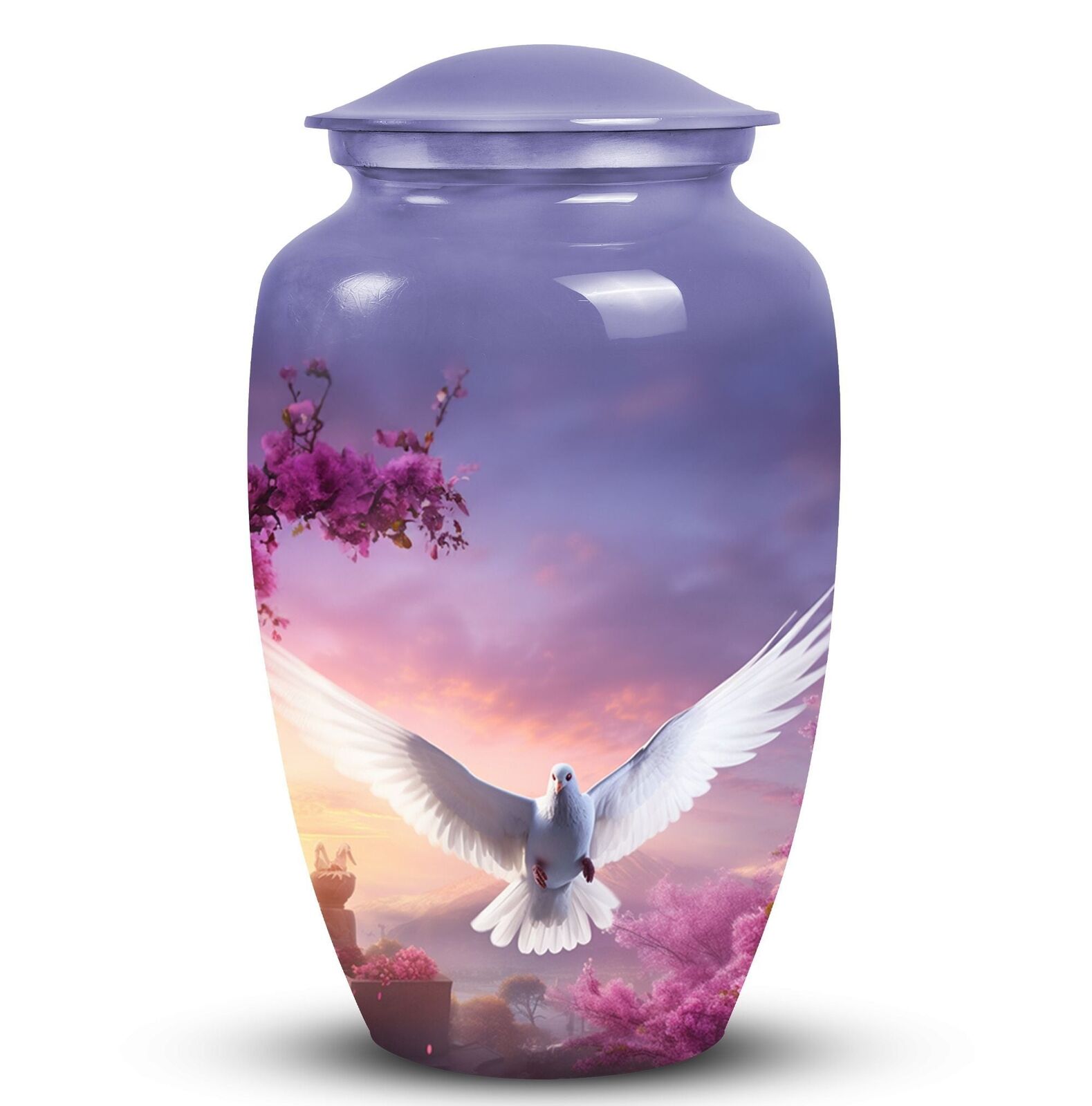 Peaceful Dove Memory: An Elegant Large Cremation Urn for Ashes