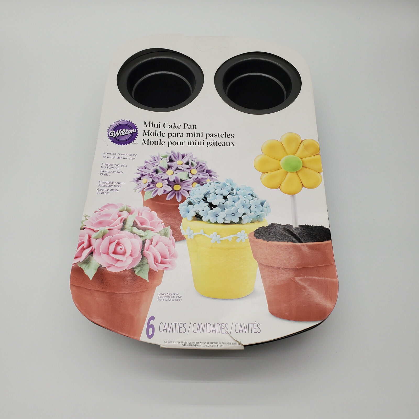 Wilton 6-Cavity Mini Cake Pan - Flower Pot 2105-0818