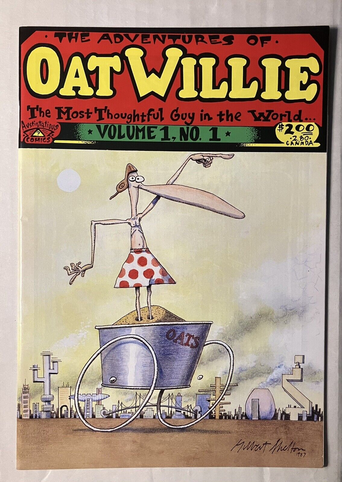 Adventures Of Oat Willie #1 (Austintatious Comics, 1987) 1st print RARE VF/NM