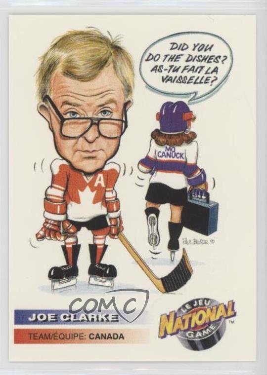 1992 National Game Canadian Politics Joe Clarke #3 08j9