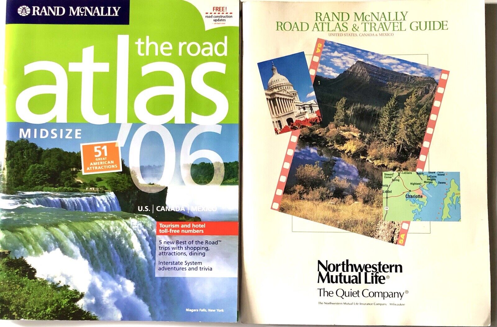 Rand McNally Road Atlas Northwestern Mutual Life 1995 US Canada Mexico 2006