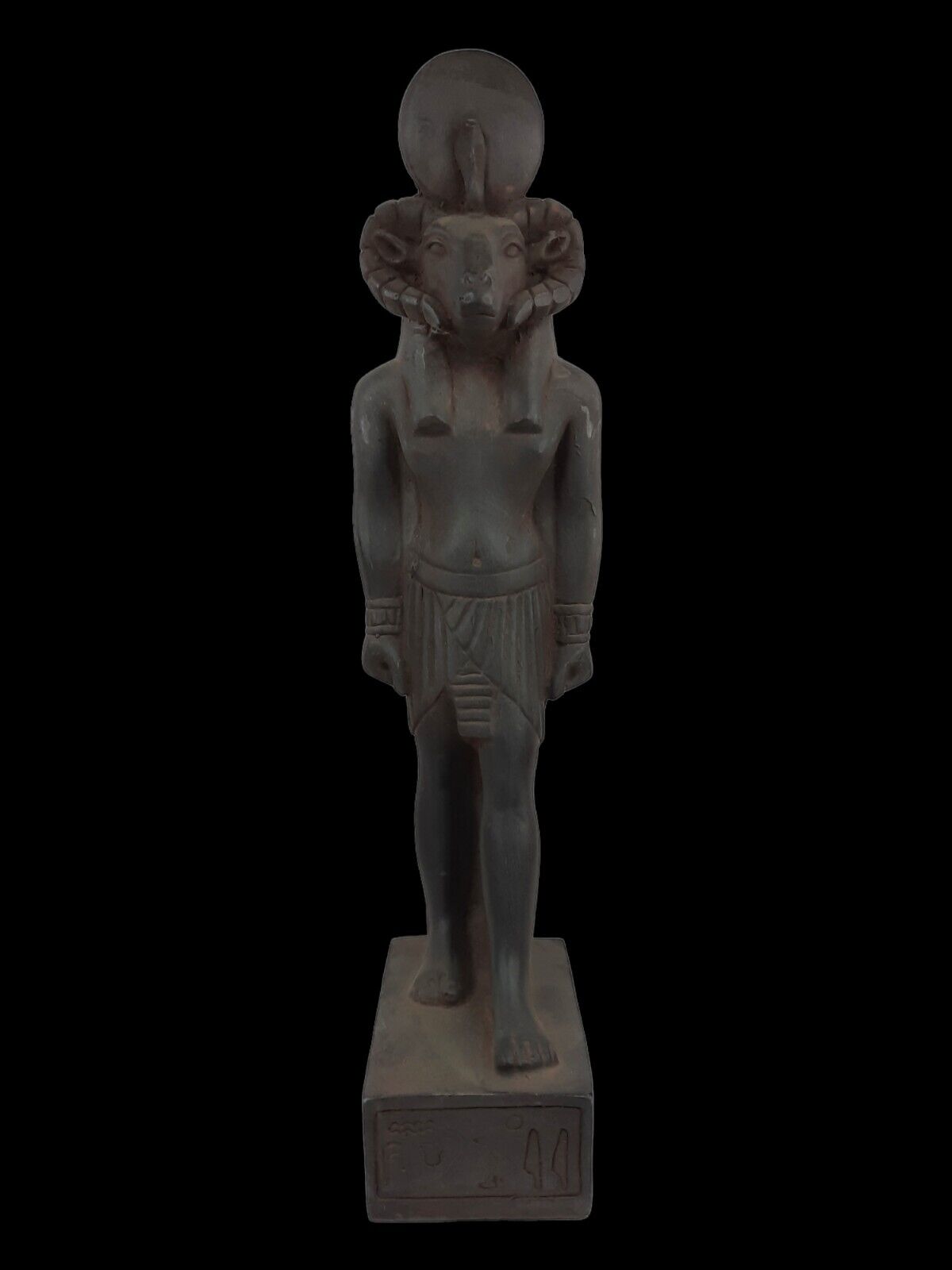 UNIQUE ANTIQUE ANCIENT EGYPTIAN Statue Heavy Stone God Khnum Magic Hieroglyphic