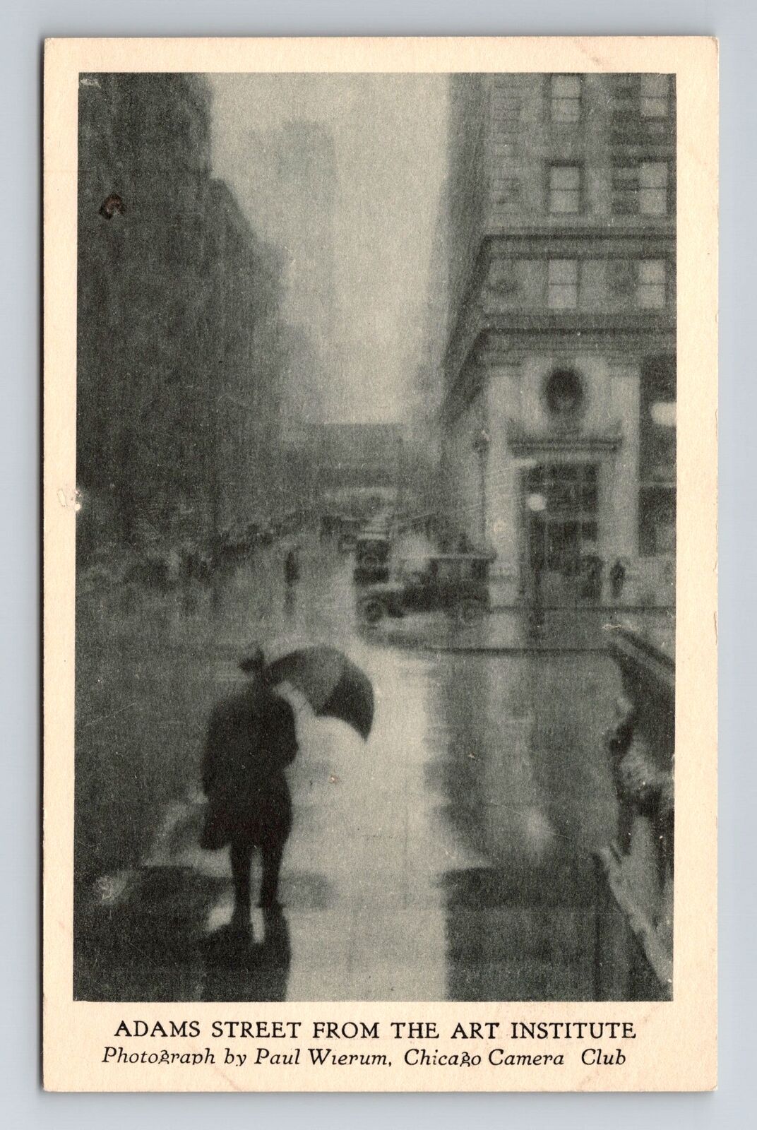 Chicago IL-Illinois, Photo Adams St From the Art Institute, Vintage Postcard