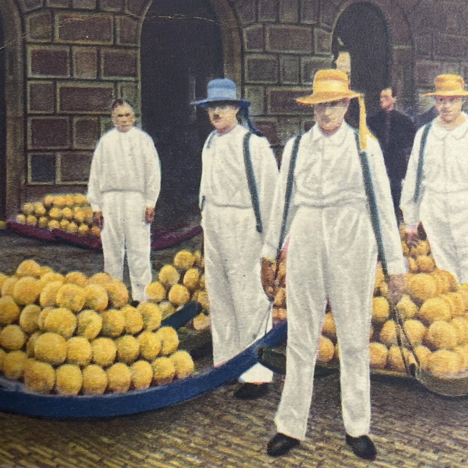 Vintage Postcard Europe Holland Kaasmart Alkmaar  Emna City fruits ⭐️ posted