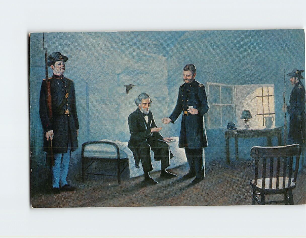 Postcard Jefferson Davis & Dr. Craven Fort Monroe Virginia USA