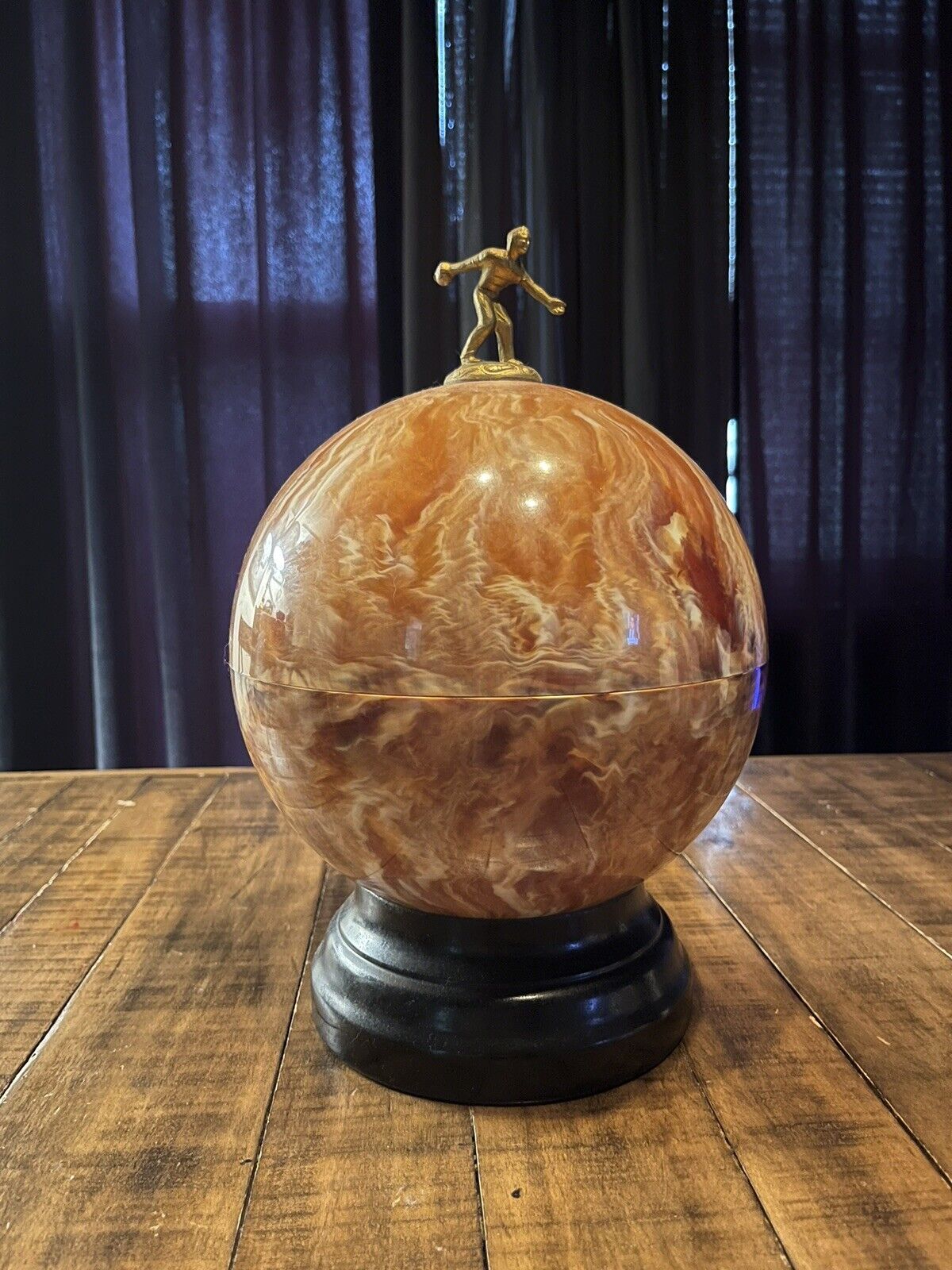 ANTIQUE VINTAGE 1950’s BOWLING BALL DECANTER