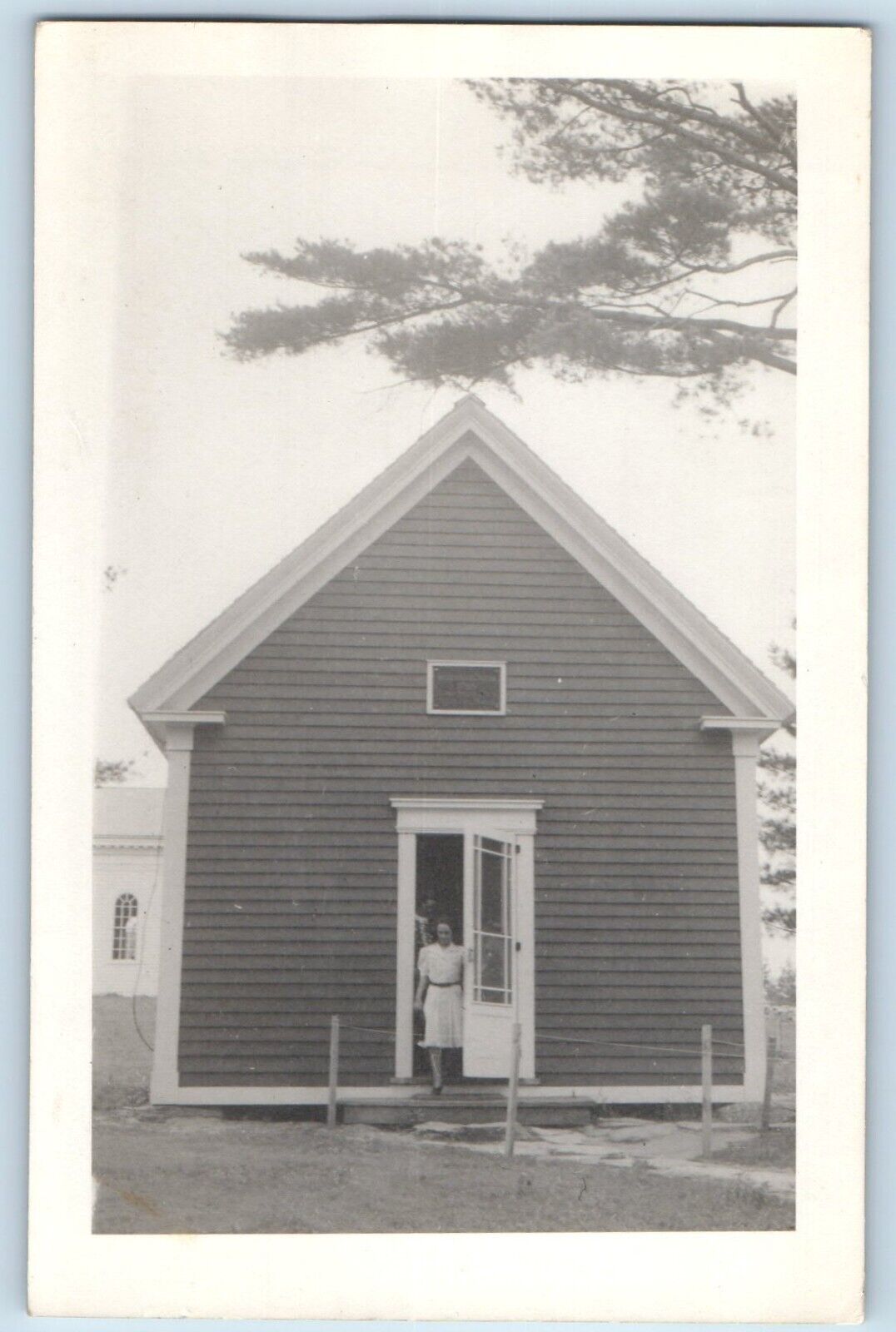 Sudbury Massachusetts MA Postcard RPPC Photo Little Red School House c1930's