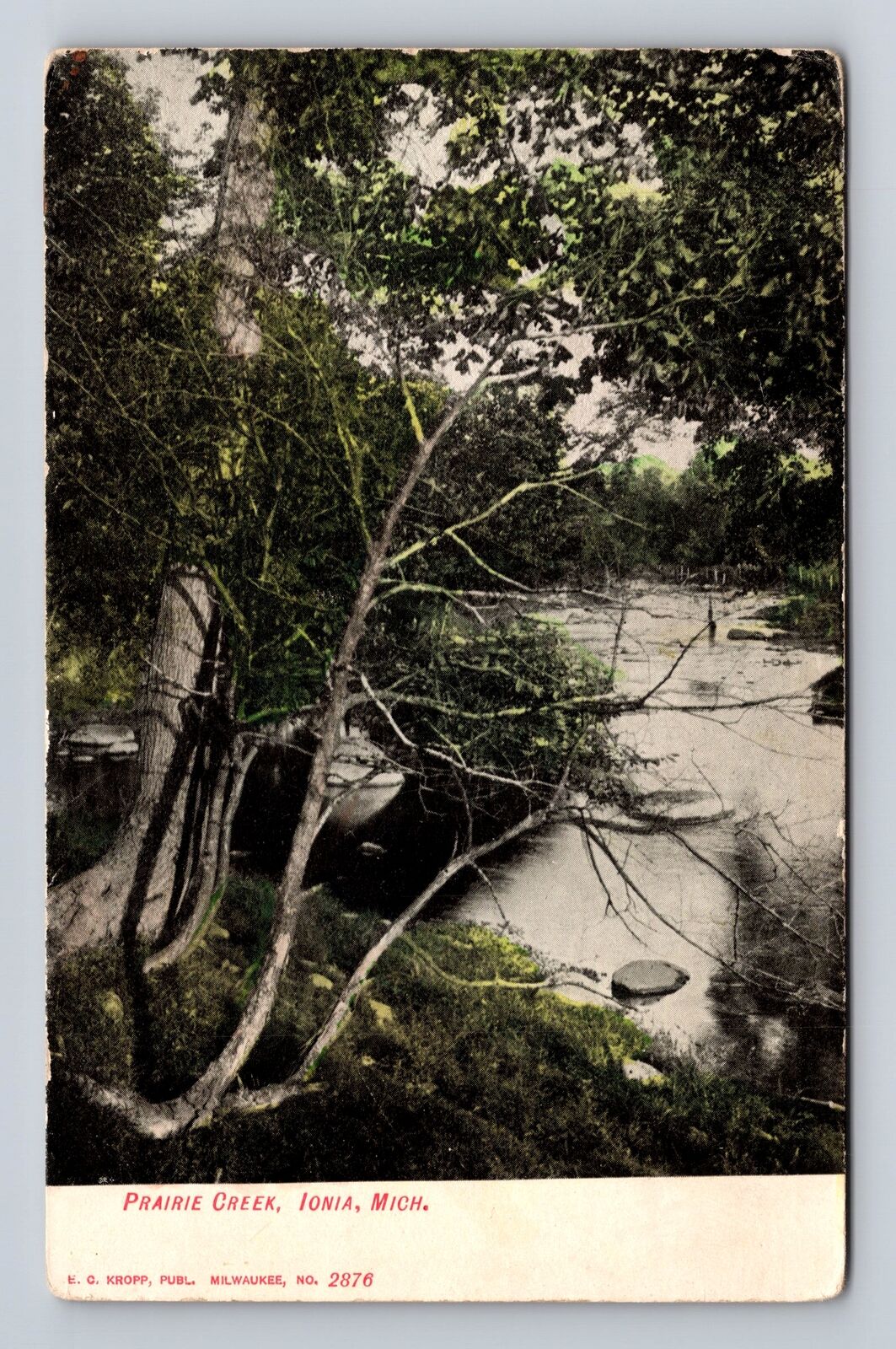 Ionia MI-Michigan, Prairie Creek, Antique, Vintage Souvenir Postcard