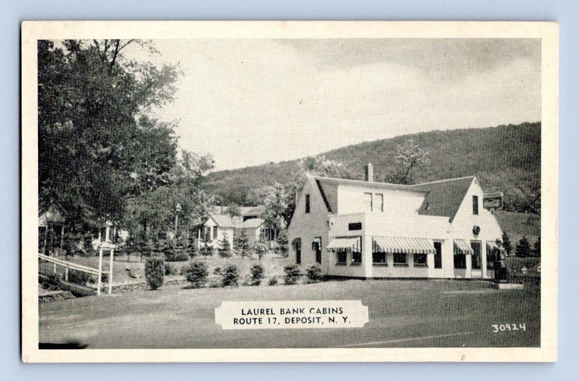 1940\'S. LAUREL BANK CABINS. ROUTE 17, DEPOSIT, NY. POSTCARD. SC35