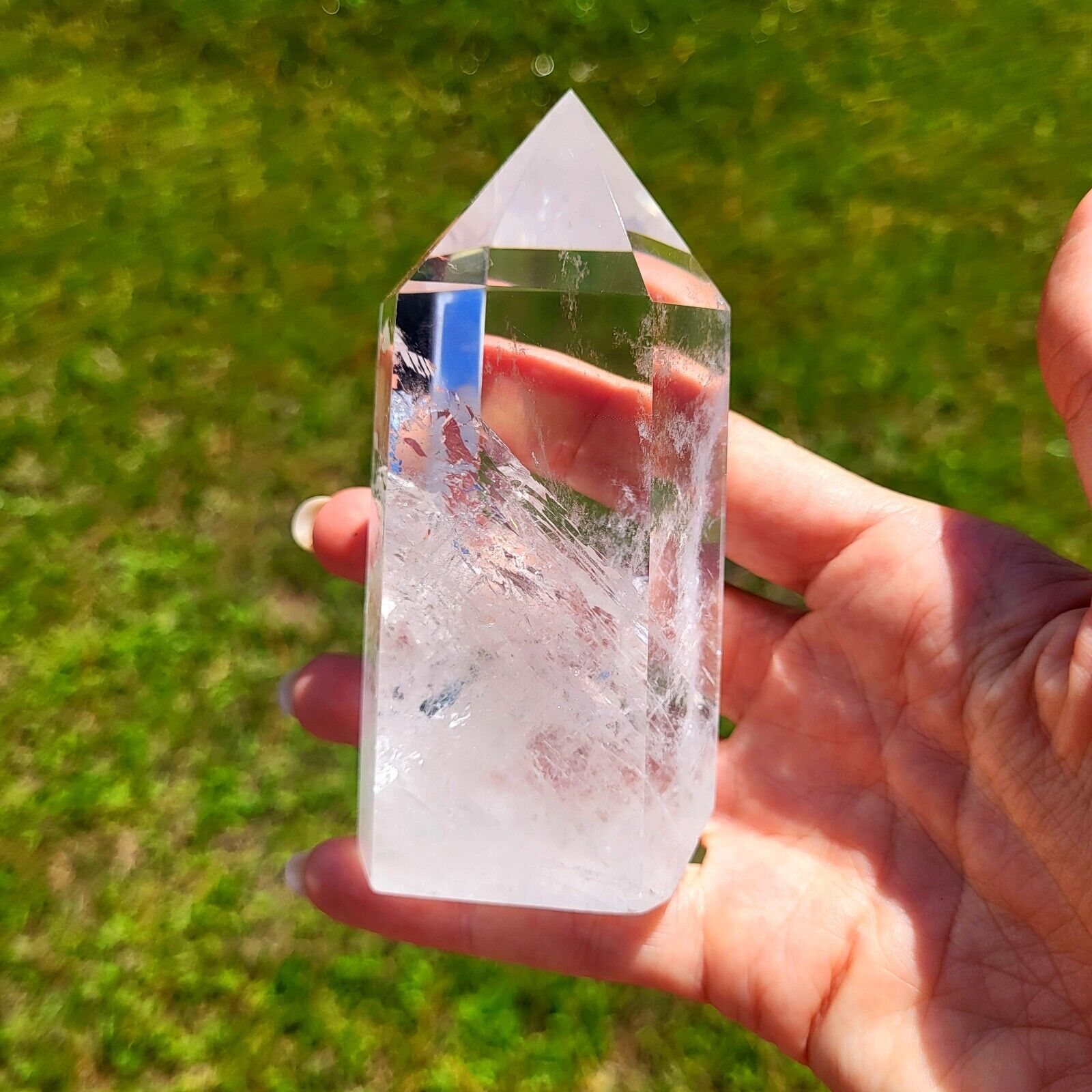 Natural Pure Clear Quartz. Himalayan Tibetan High Altitude Raw 6 Sided Point Cry