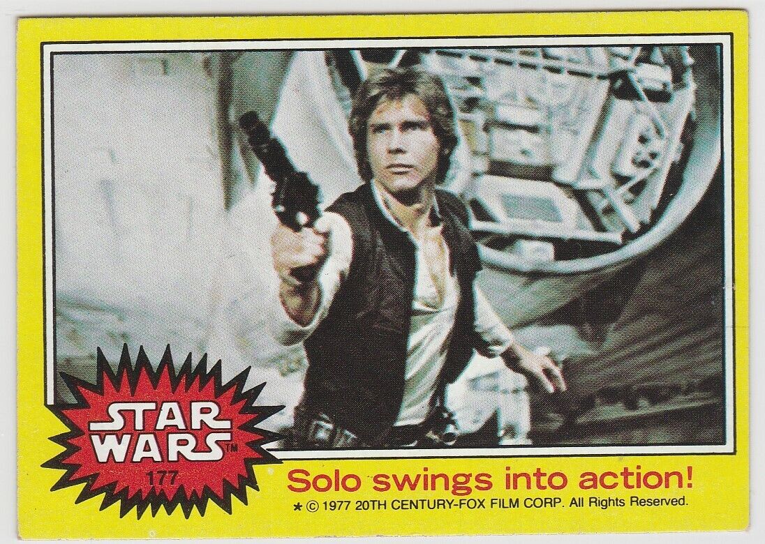 1977 Topps Star Wars HAN SOLO Harrison Ford Rookie Card #177